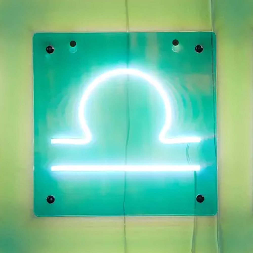 Urban Outfitters Zodiac Iridescent Neon Light Box (Libra)